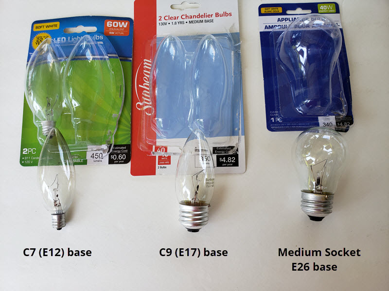 2 light bulbs socket comparison