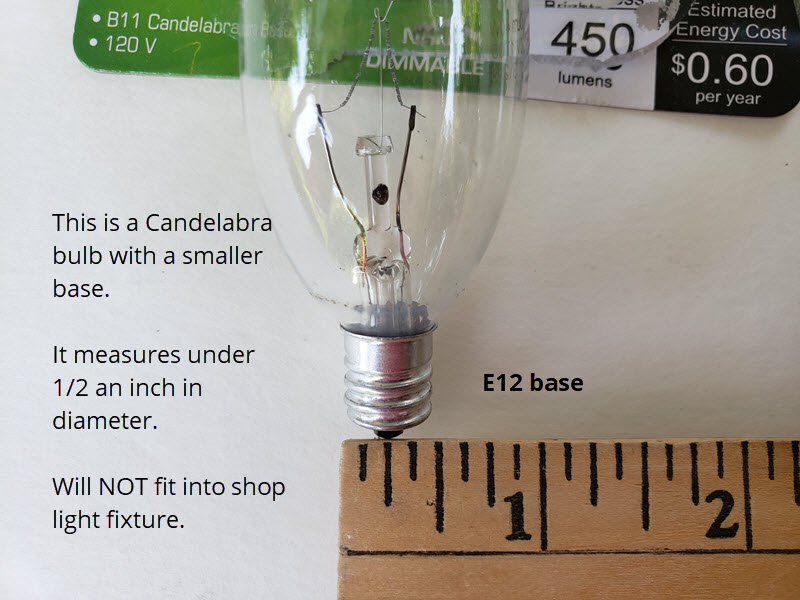 candelabra base lightbulb